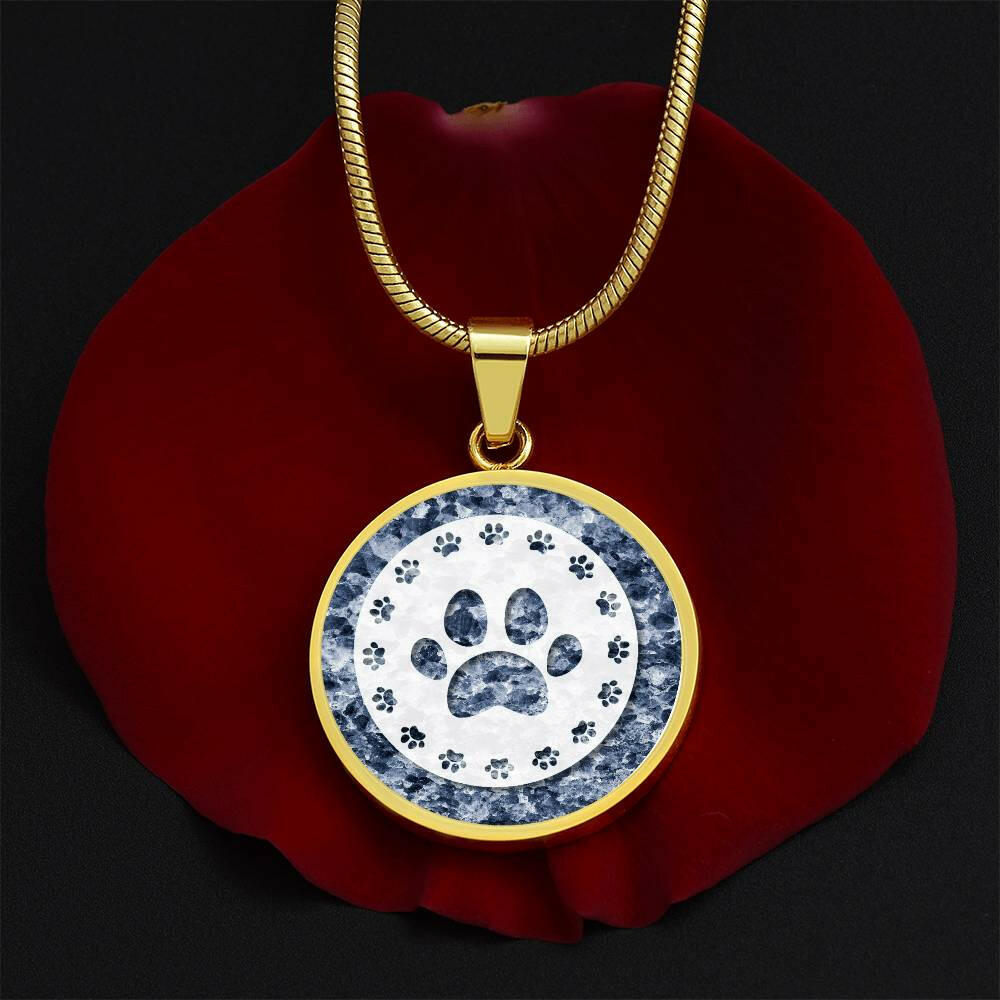 Colonial Blue Paw Necklace - Jewelry - Epileptic Al’s Shop