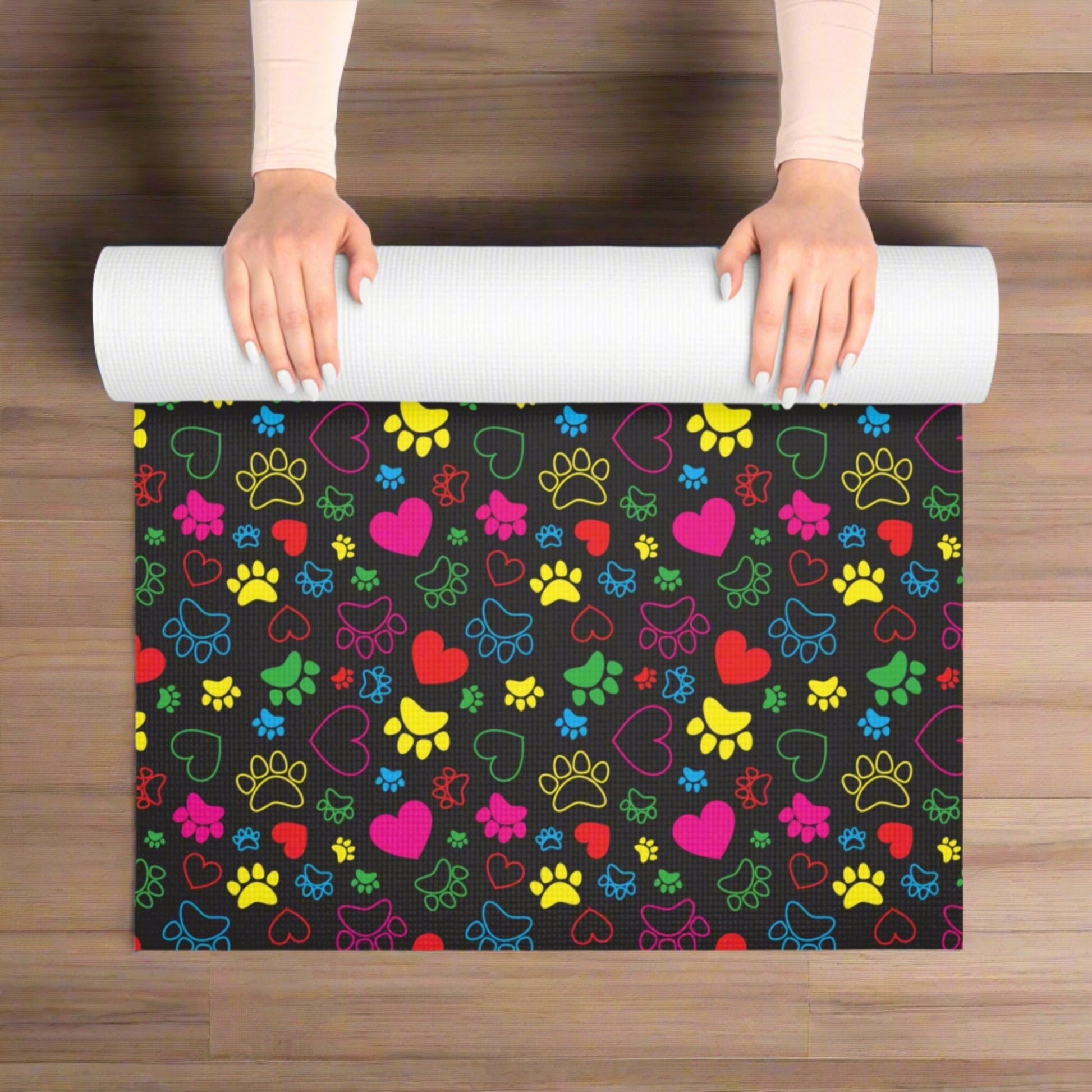 Colorful Paws Foam Yoga Mat - Home Decor - Epileptic Al’s Shop