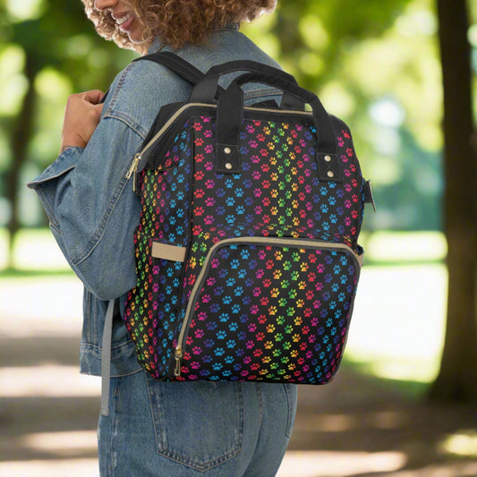 Colorful Paws Multifunctional Diaper Backpack - Bags - Epileptic Al’s Shop