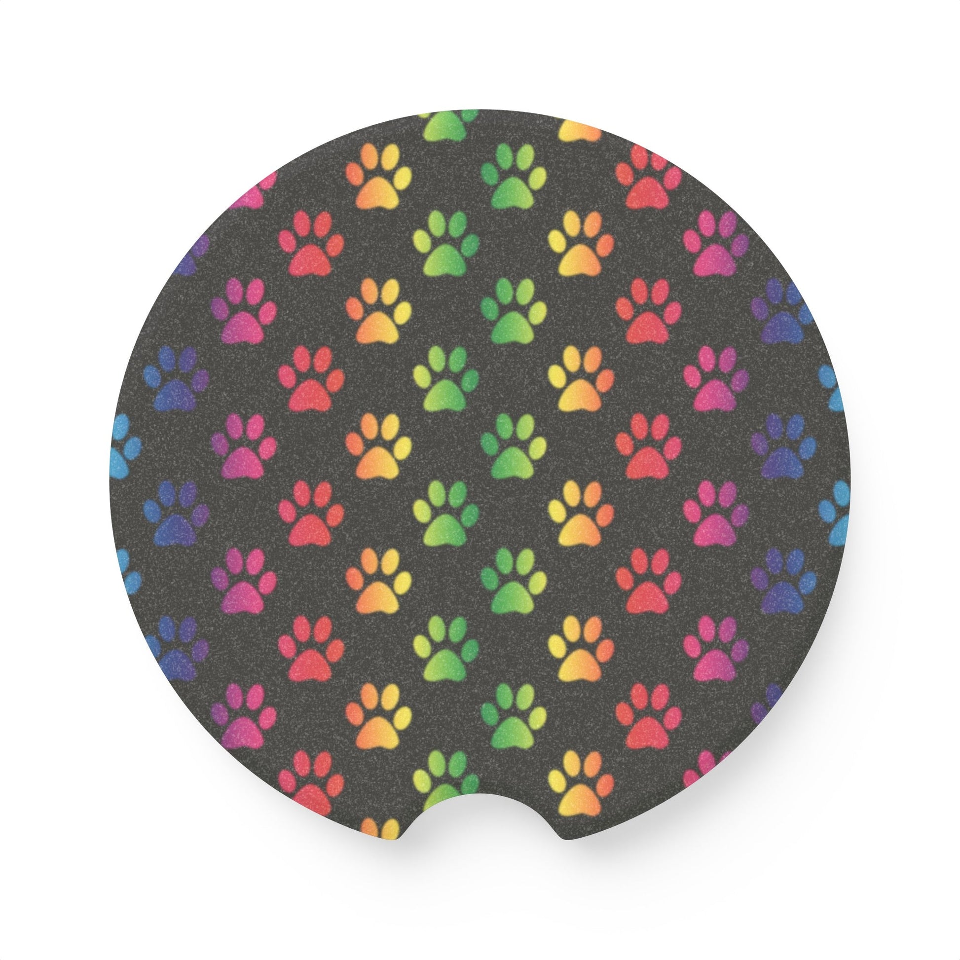 Colorful Paws Soapstone Car Coaster - Accessories - Epileptic Al’s Shop