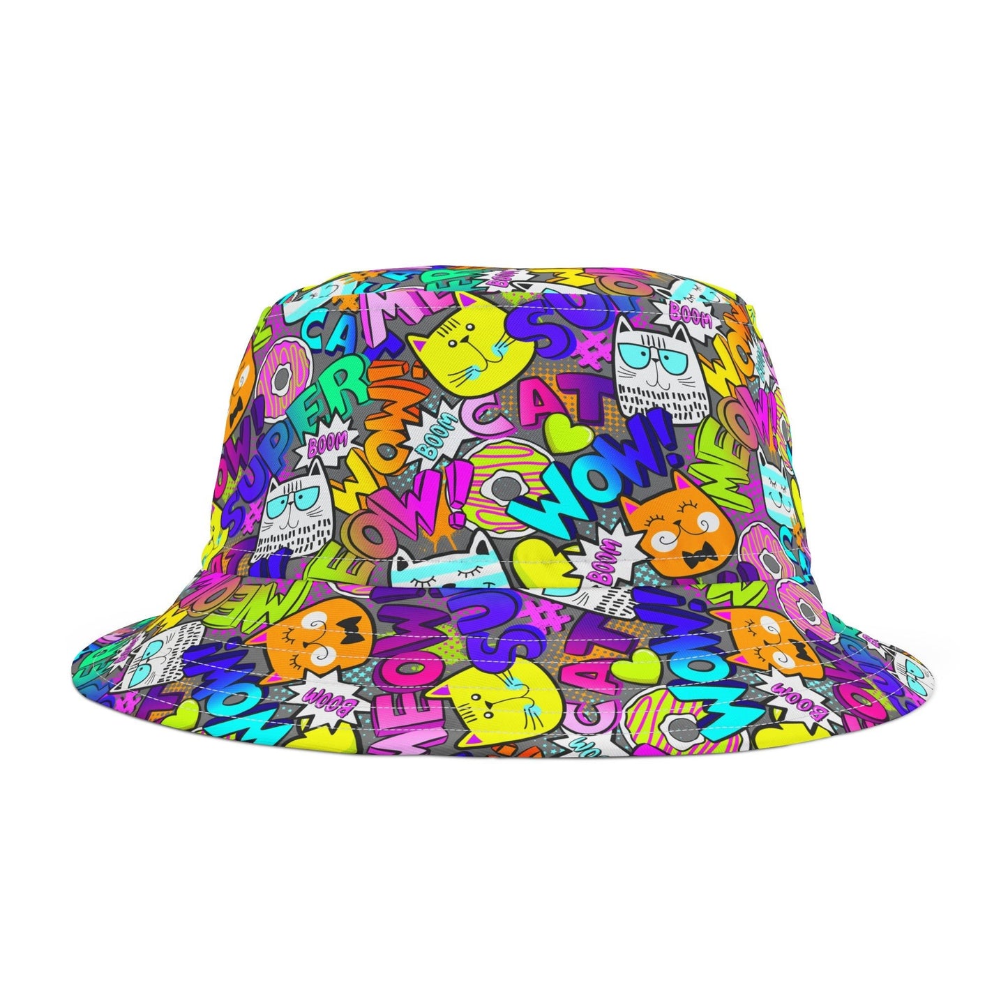 Comic Cat Bucket Hat - Hats - Epileptic Al’s Shop