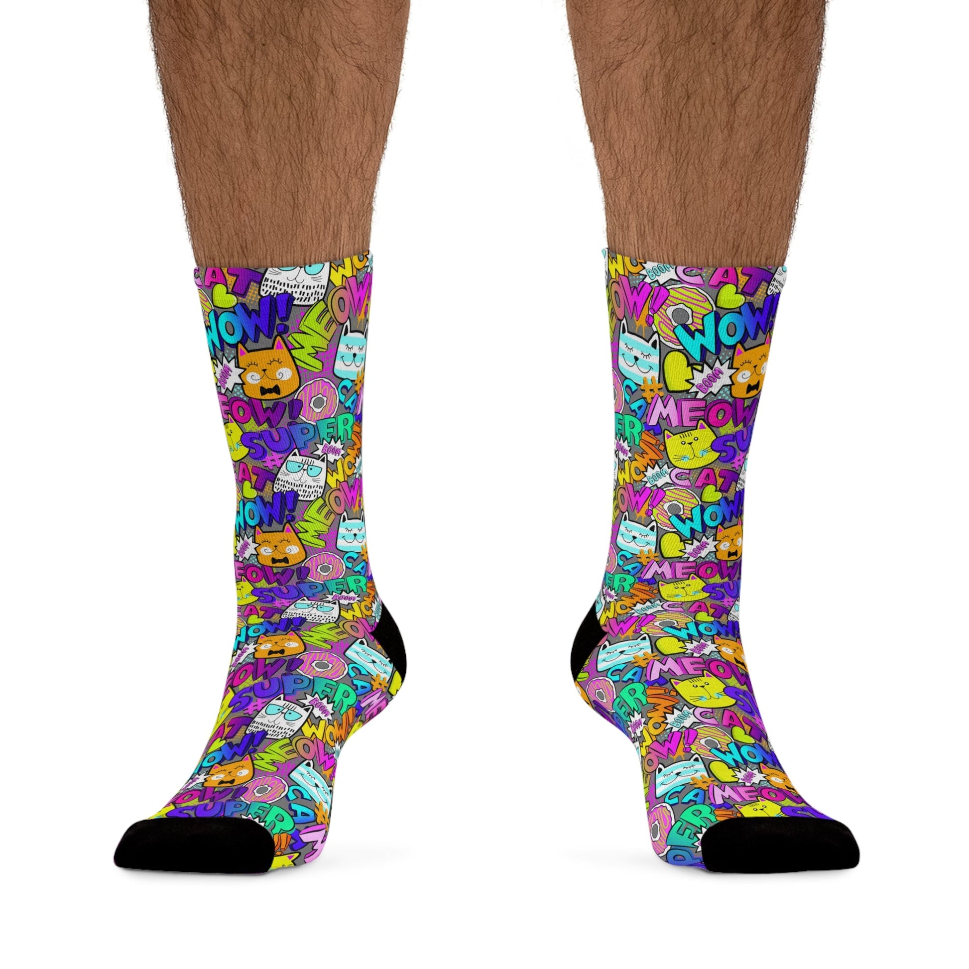 Comic Cats Socks - All Over Prints - Epileptic Al’s Shop