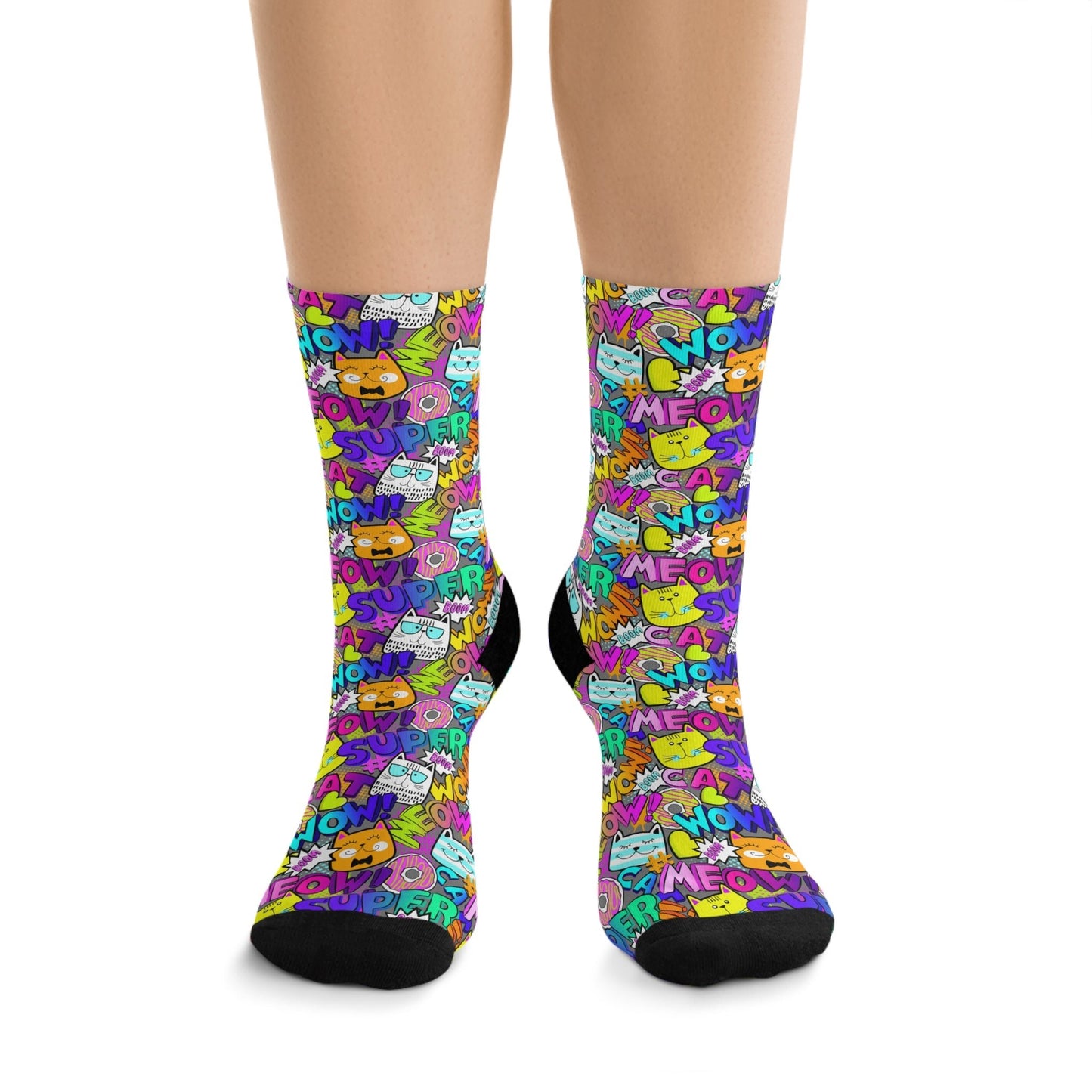 Comic Cats Socks - All Over Prints - Epileptic Al’s Shop