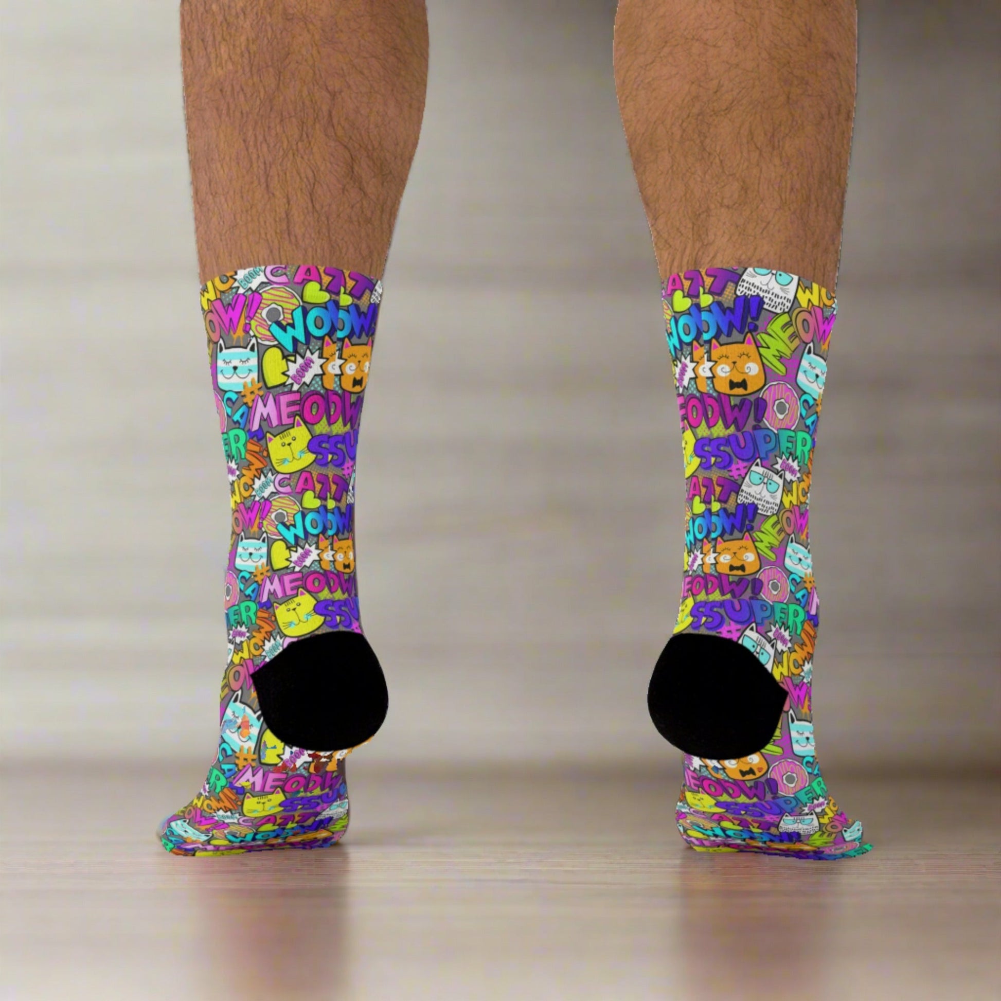 Comic Cats Socks - All Over Prints - Epileptic Al’s Shop