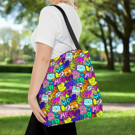 Comic Cats Tote Bag - Bags - Epileptic Al’s Shop