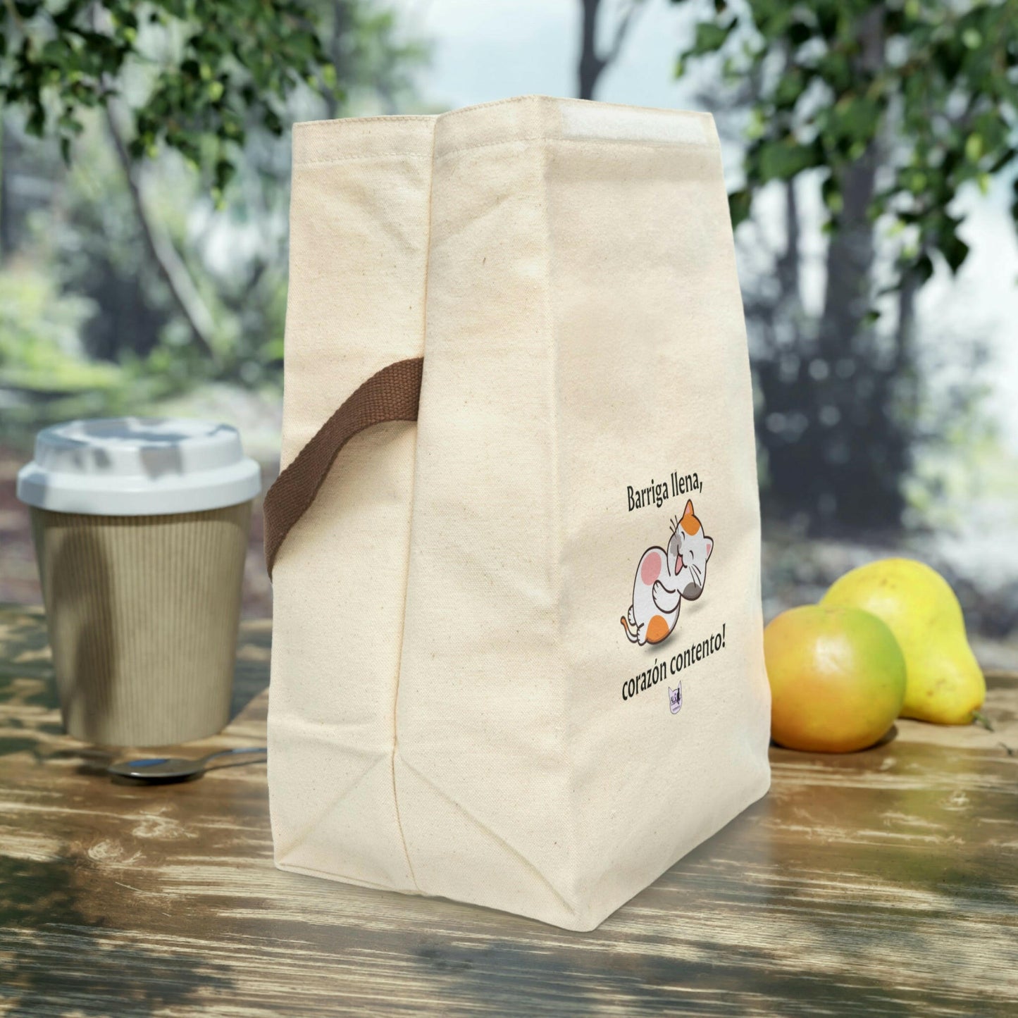 Contento Canvas Lunch Bag With Strap - Bags - Epileptic Al’s Shop
