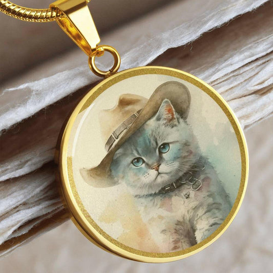 Cowboy Cat Necklace - Jewelry - Epileptic Al’s Shop