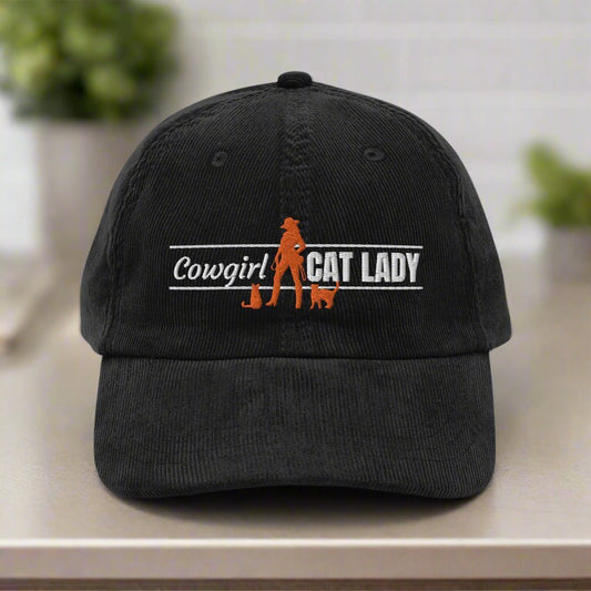 Cowgirl Cat Lady Corduroy Hat - Hats - EpiAl's Shop