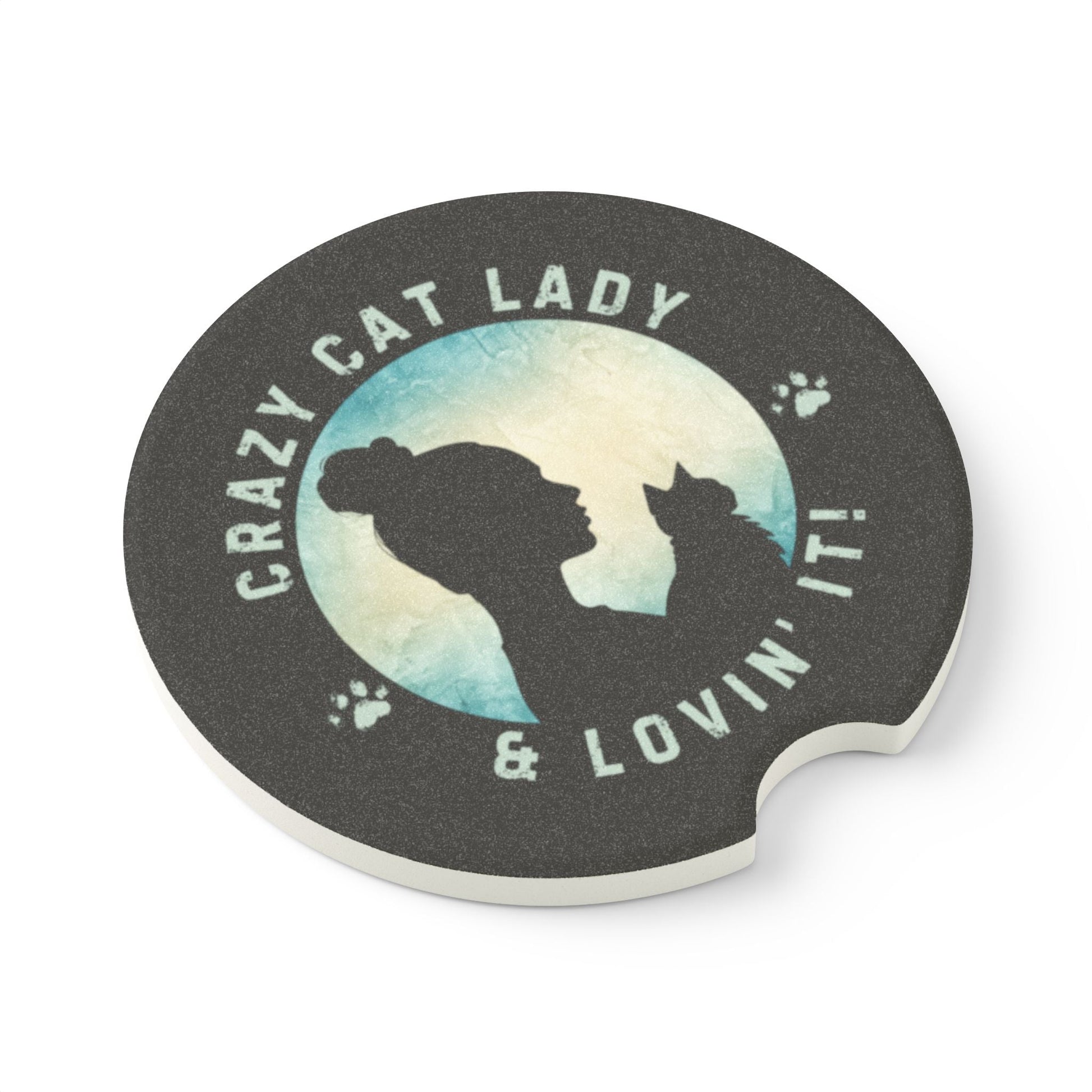 Crazy Cat Lady Soapstone Car Coaster - Vehicle Accessories - EpiAl's Shop