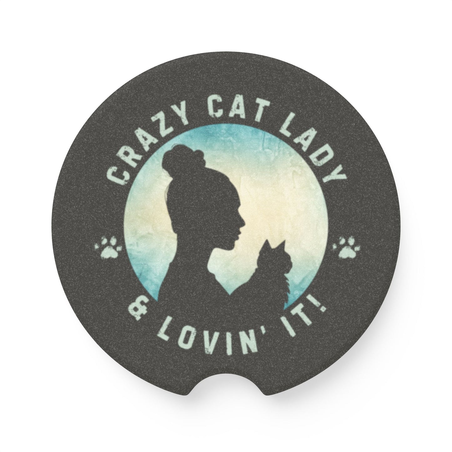 Crazy Cat Lady Soapstone Car Coaster - Vehicle Accessories - EpiAl's Shop