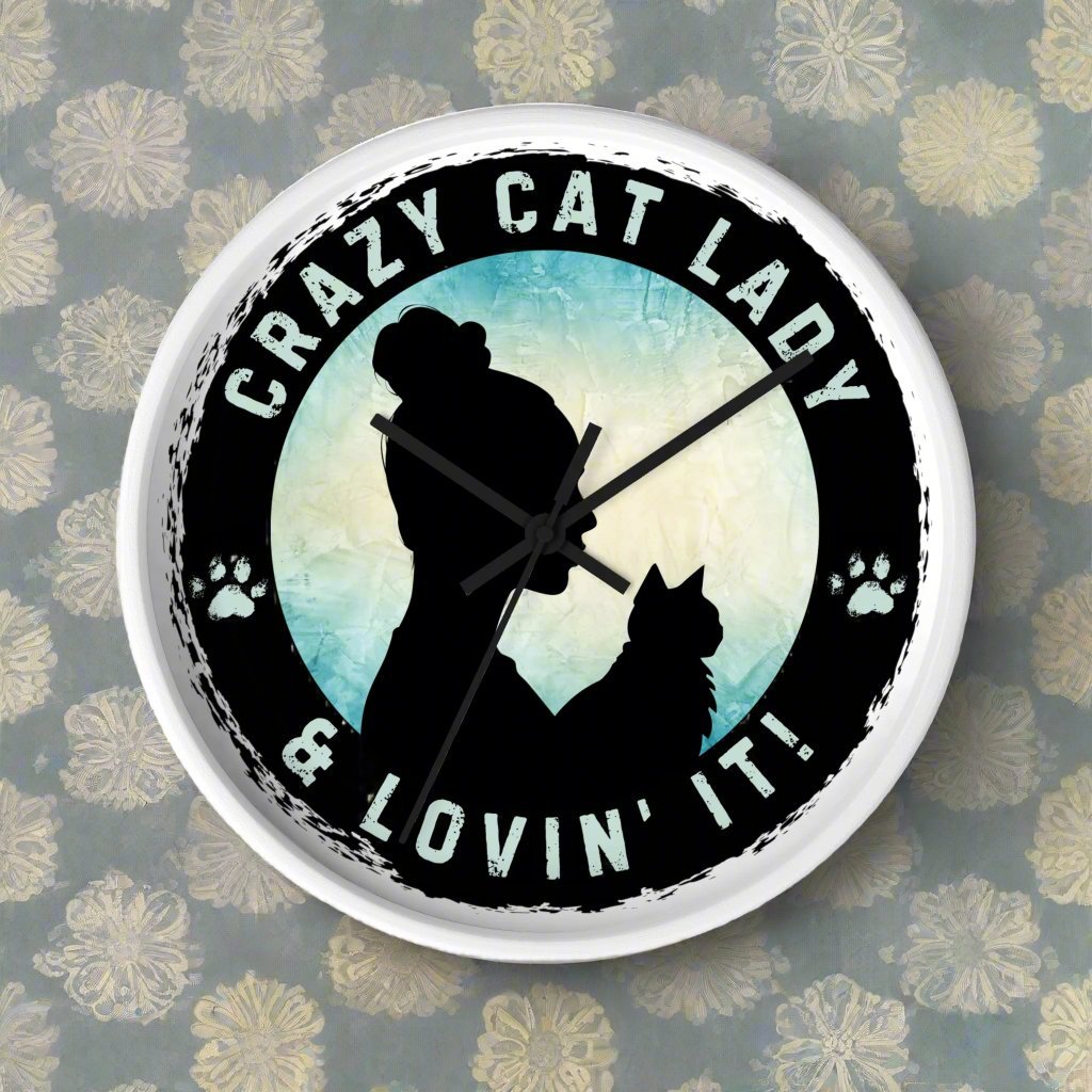 Crazy Cat Lady Wall Clock - Home Decor - EpiAl's Shop