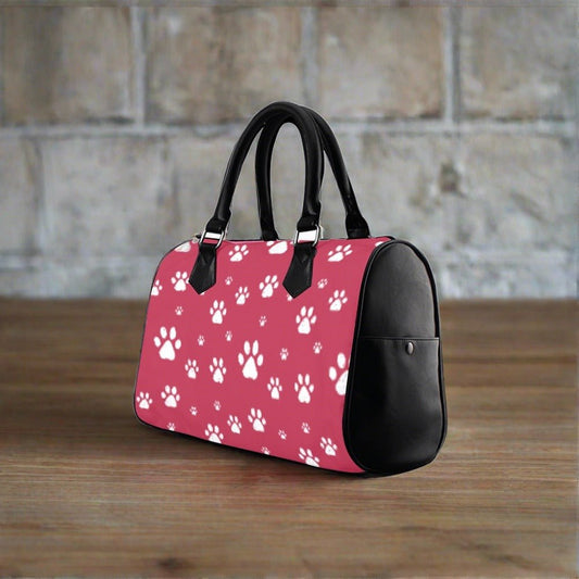 Crimson Paws Barrel Type Handbag - handbag - Epileptic Al’s Shop