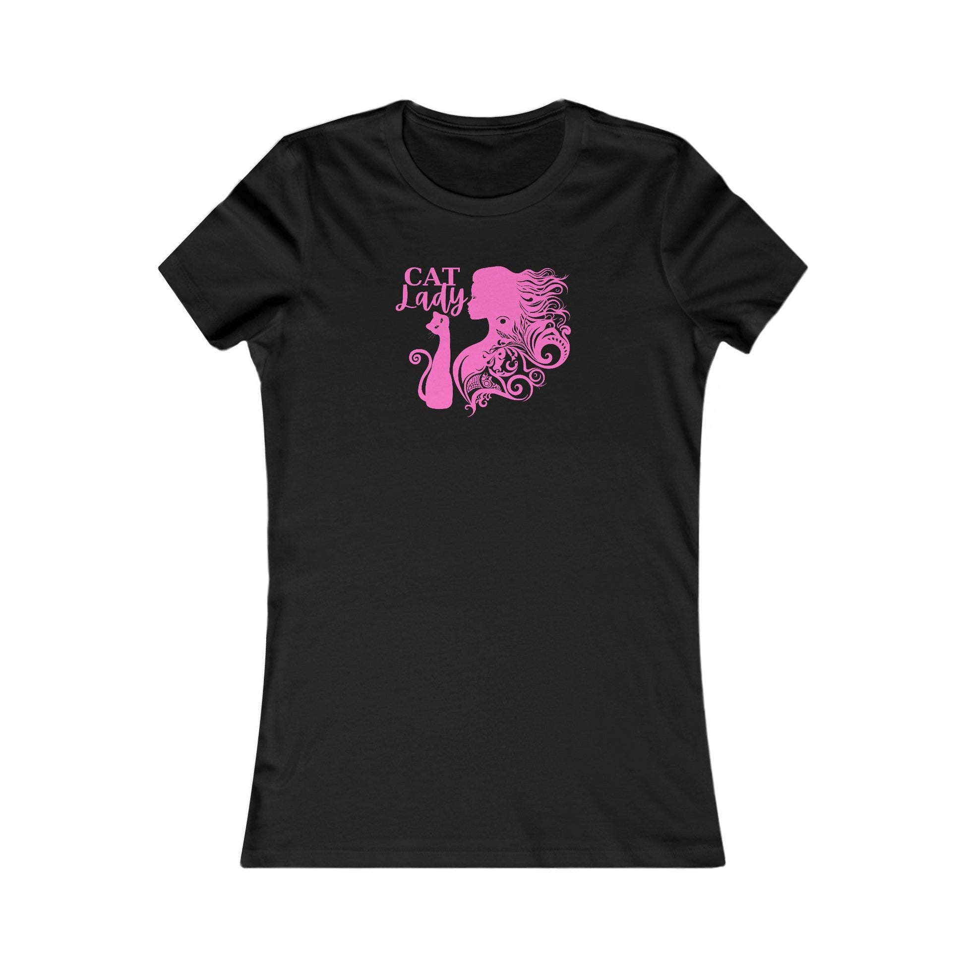 Curly Cat Lady Women's Favorite Tee - T - Shirt - Epileptic Al’s Shop