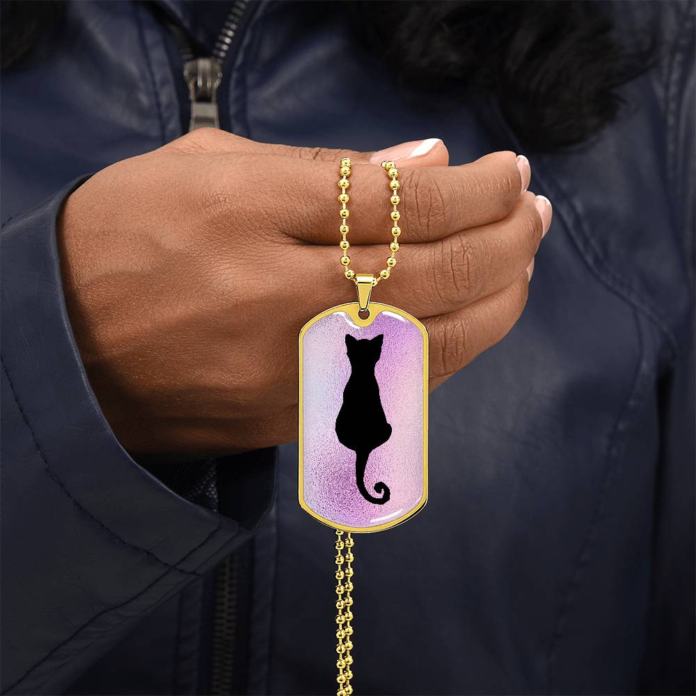 Curly Tailed Black Cat Necklace - Jewelry - Epileptic Al’s Shop