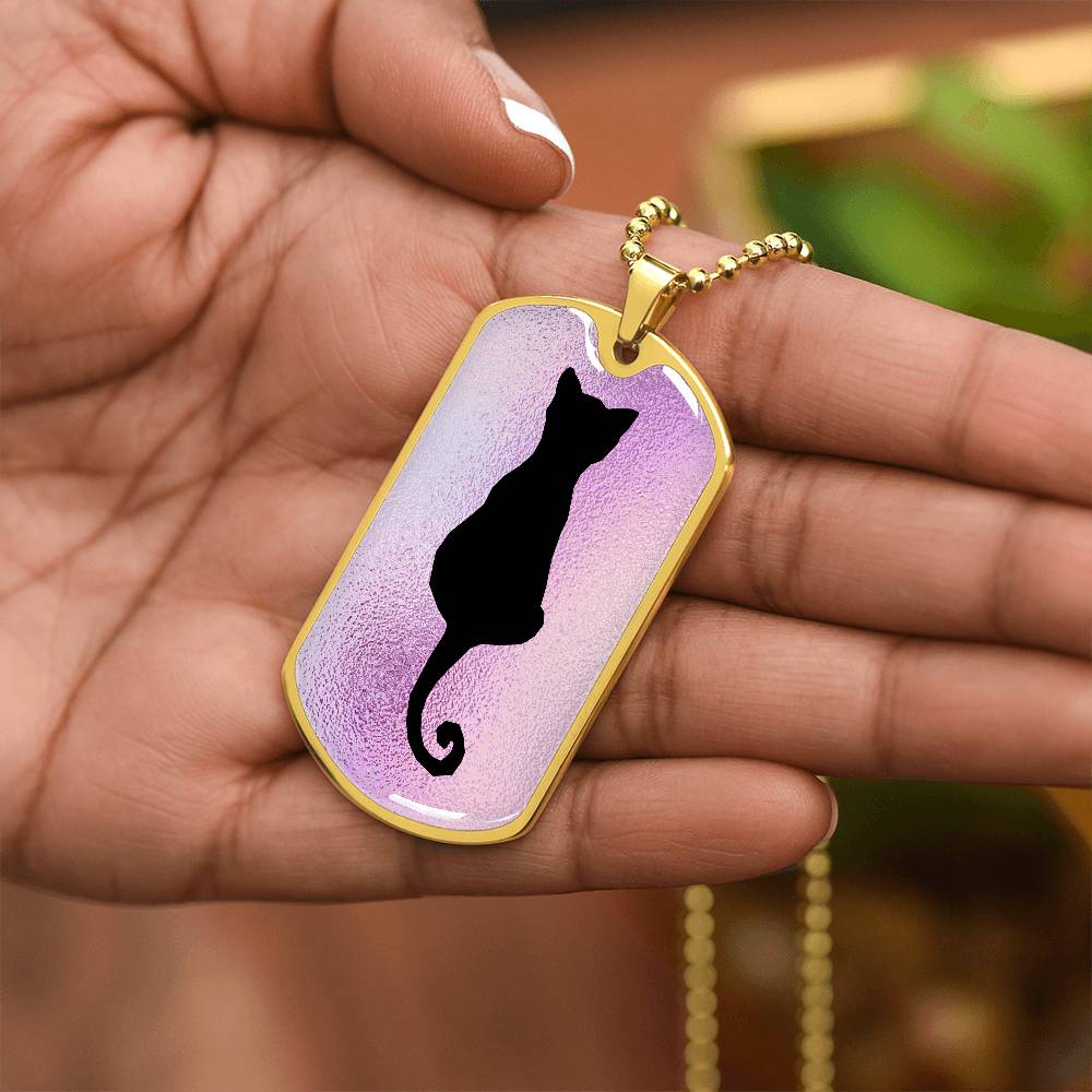 Curly Tailed Black Cat Necklace - Jewelry - Epileptic Al’s Shop