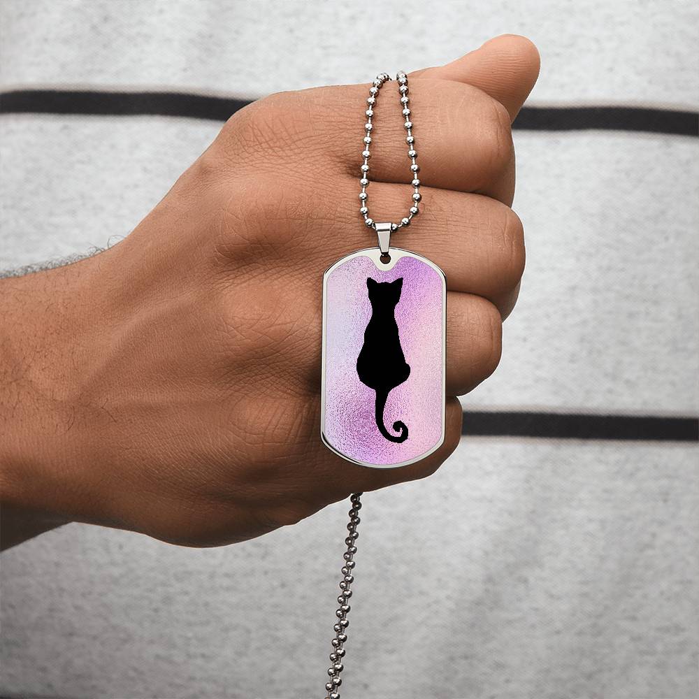 Curly Tailed Black Cat Necklace - Jewelry - Epileptic Al’s Shop