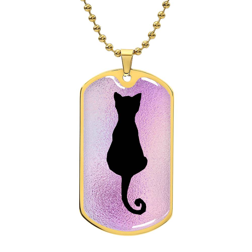 Curly Tailed Black Cat Necklace - Jewelry - Epileptic Al’s Shop