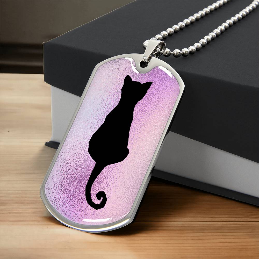 Curly Tailed Black Cat Necklace - Jewelry - Epileptic Al’s Shop