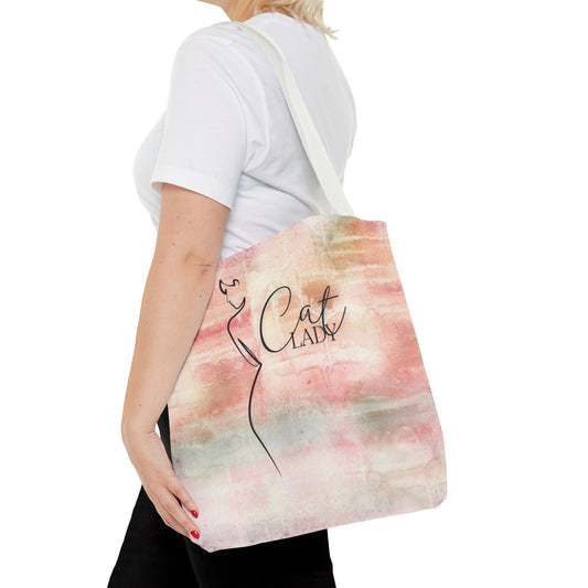 Curvy Cat Lady Tote Bag - Bags - EpiAl's Shop