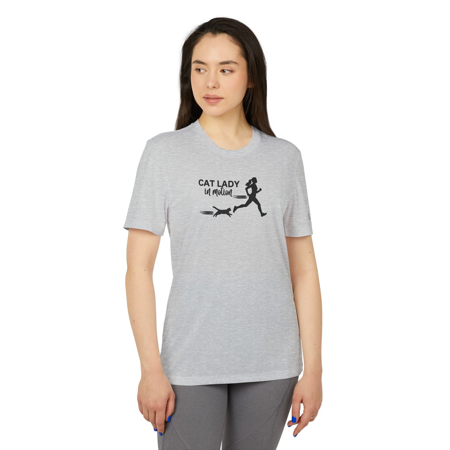 Customized Cat Lady in Motion adidas® Sport T - shirt - T - Shirt - Epileptic Al’s Shop