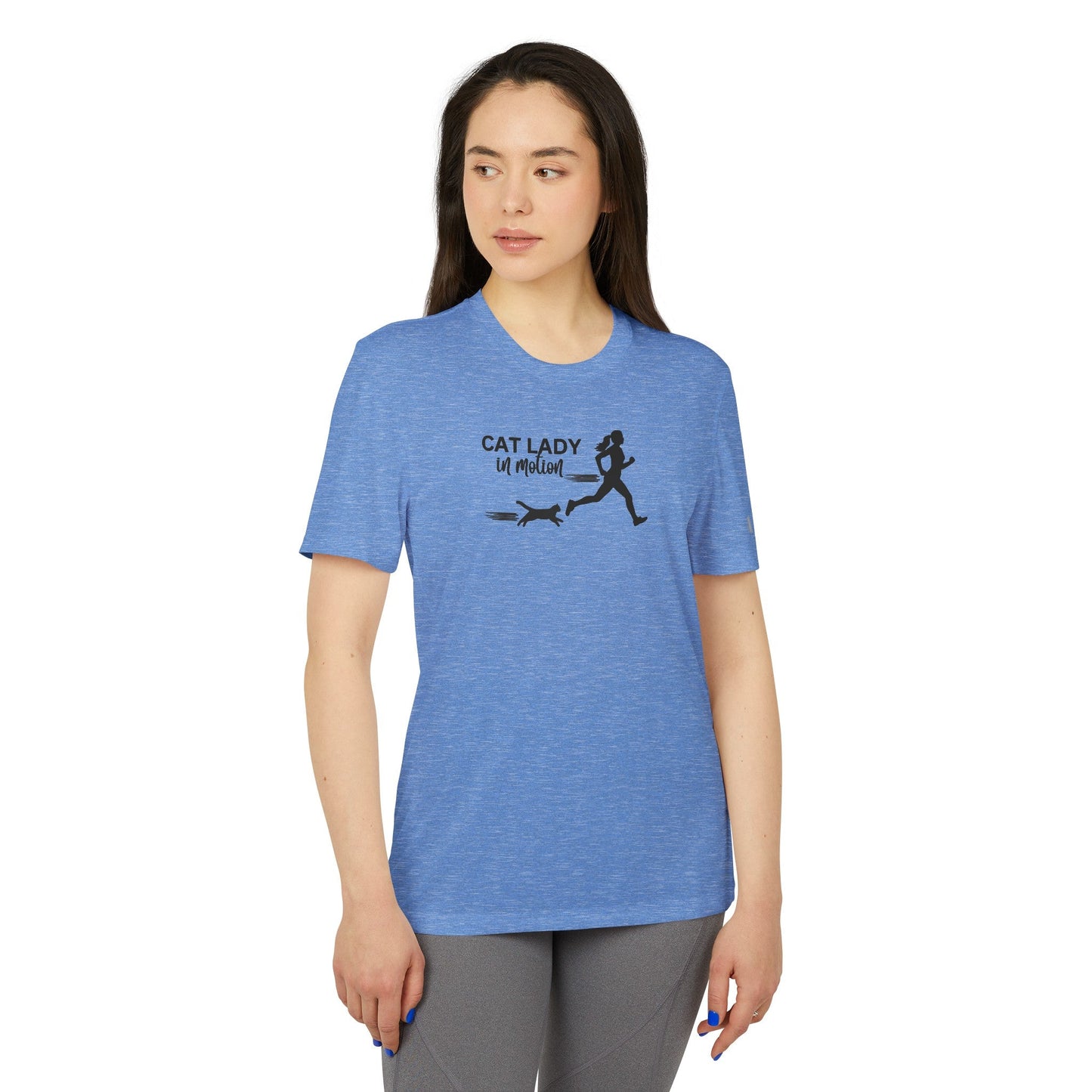 Customized Cat Lady in Motion adidas® Sport T - shirt - T - Shirt - Epileptic Al’s Shop