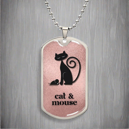 Cute Cat & Mouse Necklace - Jewelry - Epileptic Al’s Shop