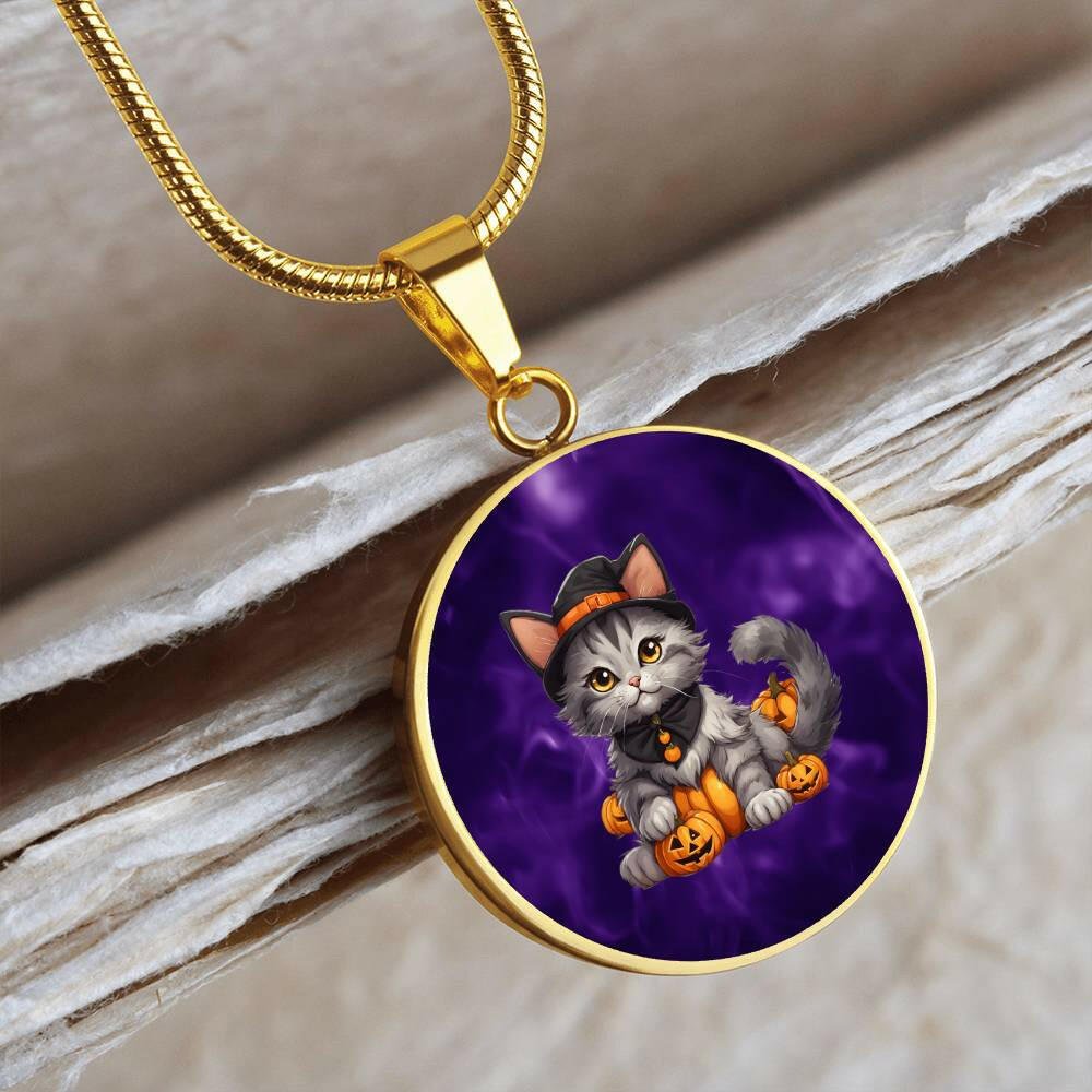 Cute Spooky Kitty Necklace - Jewelry - Epileptic Al’s Shop