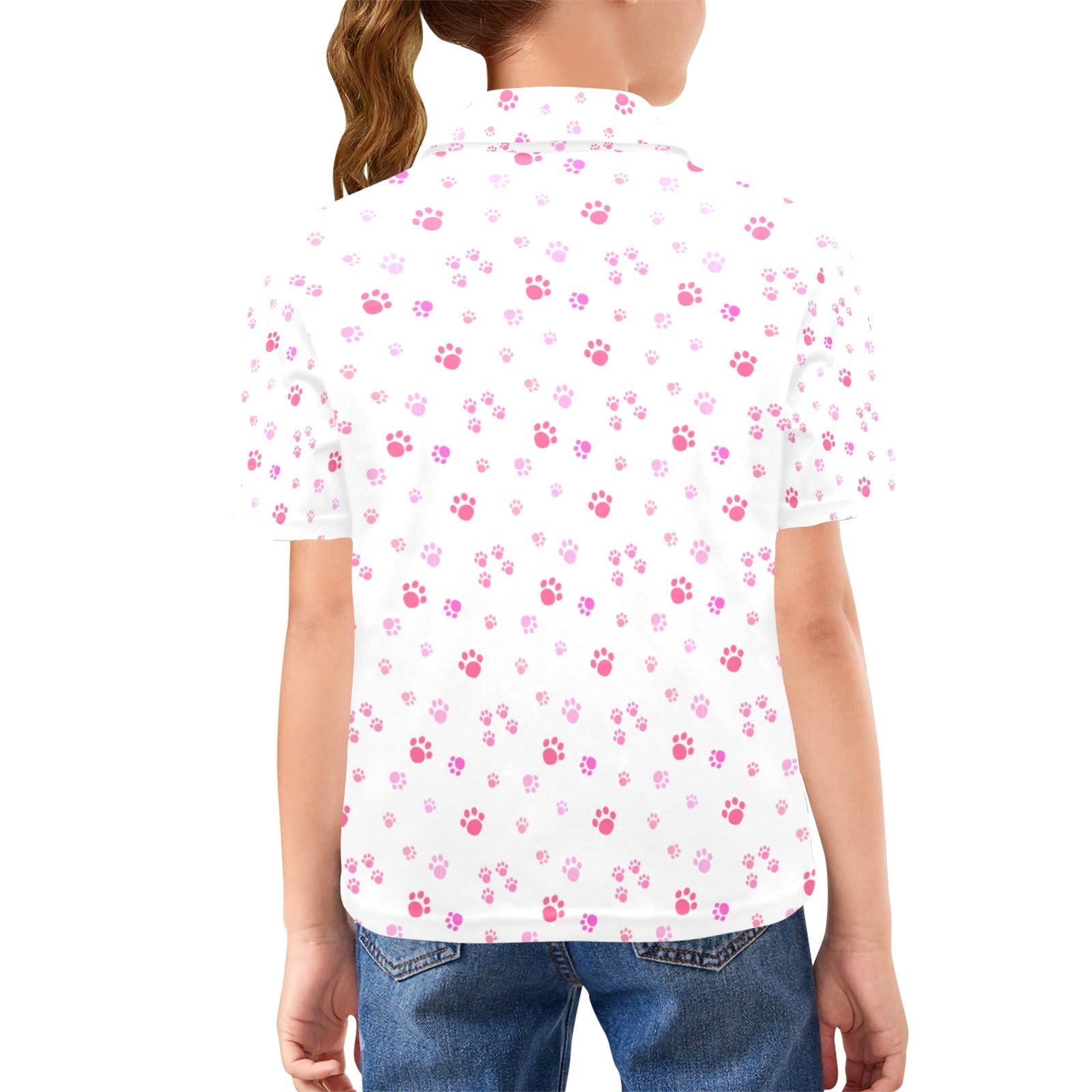 Dainty Paws Big Girls' Polo Shirt T55 - Kid’s Clothing - Epileptic Al’s Shop