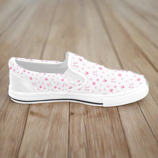 Dainty Paws Slip - on Canvas Kid's Shoes (Big Kid) (Model 019) - Shoes - Epileptic Al’s Shop