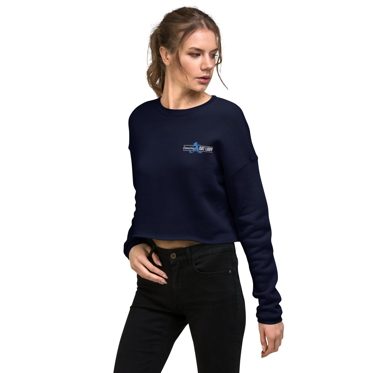 Dancing Cat Lady Cropped Sweatshirt - Sweatshirt - EpiAl's Shop