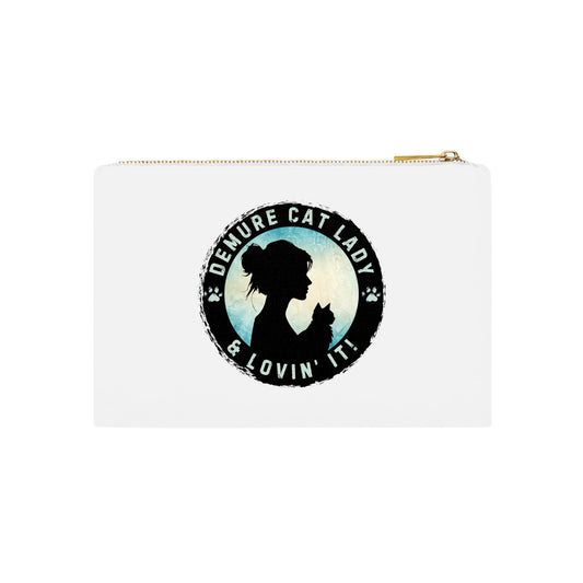 Demure Cat Lady & Lovin' It Cosmetic Bag - Bags - EpiAl's Shop