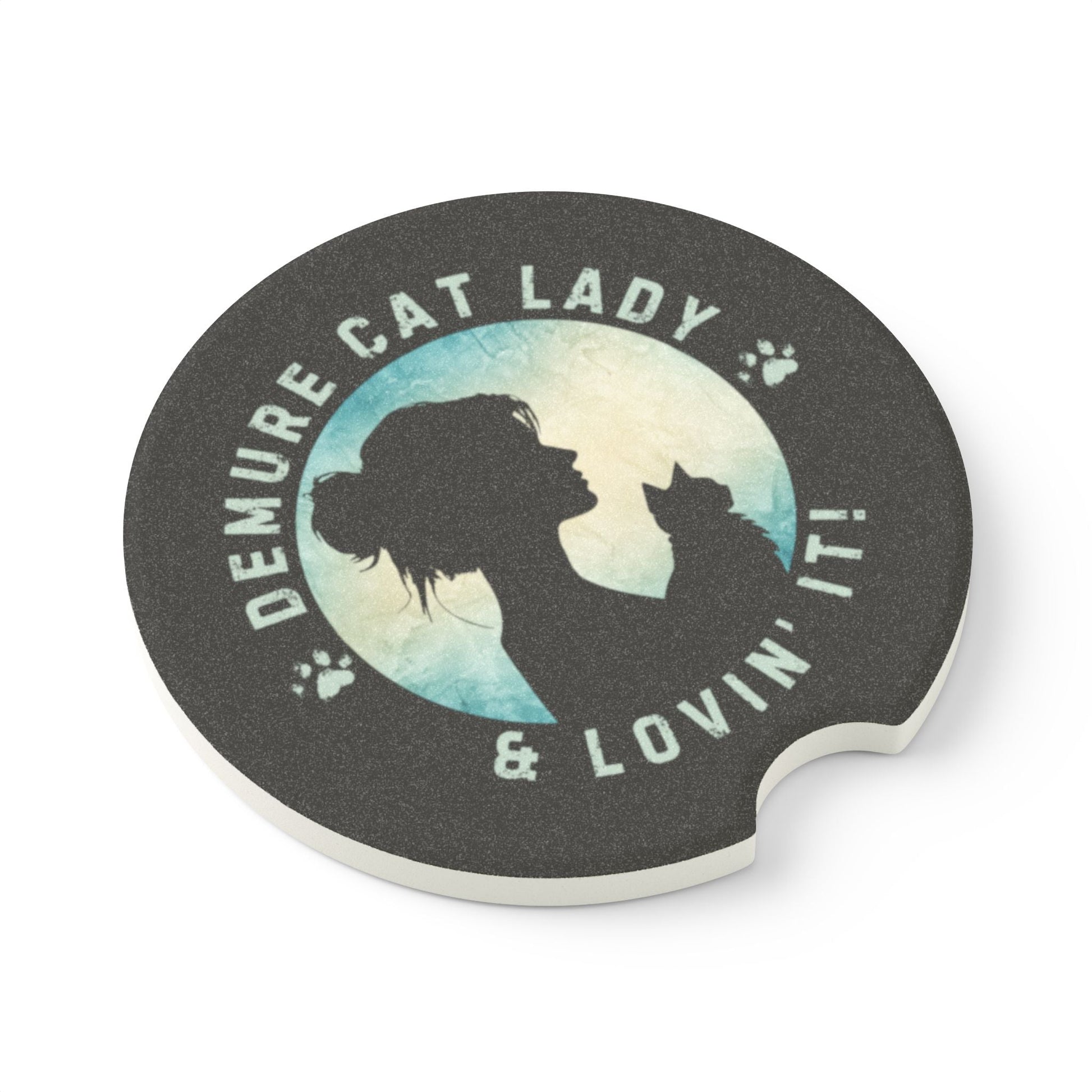 Demure Cat Lady Soapstone Car Coaster - Vehicle Accessories - EpiAl's Shop