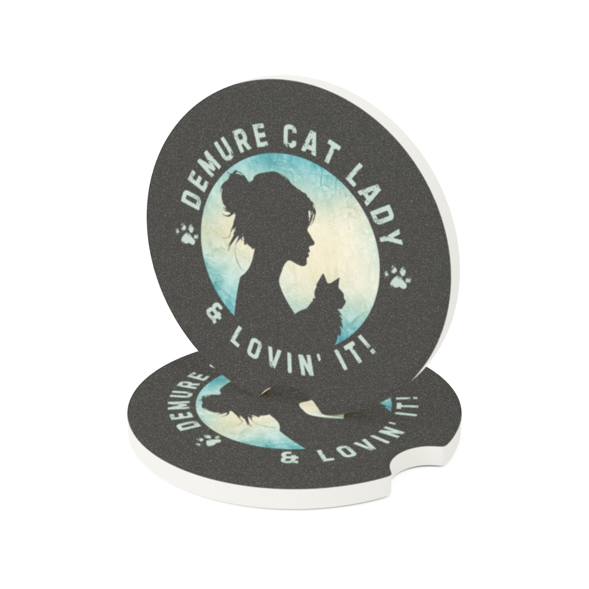 Demure Cat Lady Soapstone Car Coaster - Vehicle Accessories - EpiAl's Shop