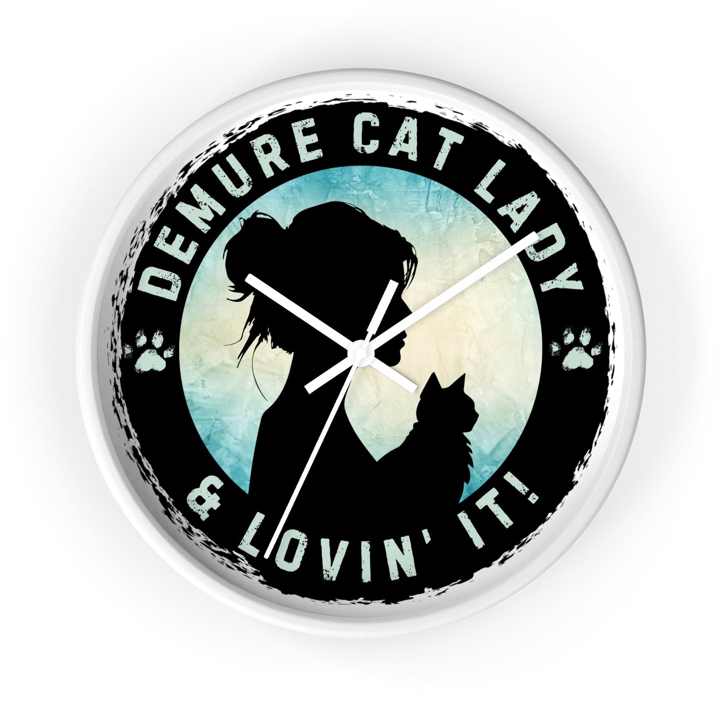 Demure Cat Lady Wall Clock - Home Decor - EpiAl's Shop