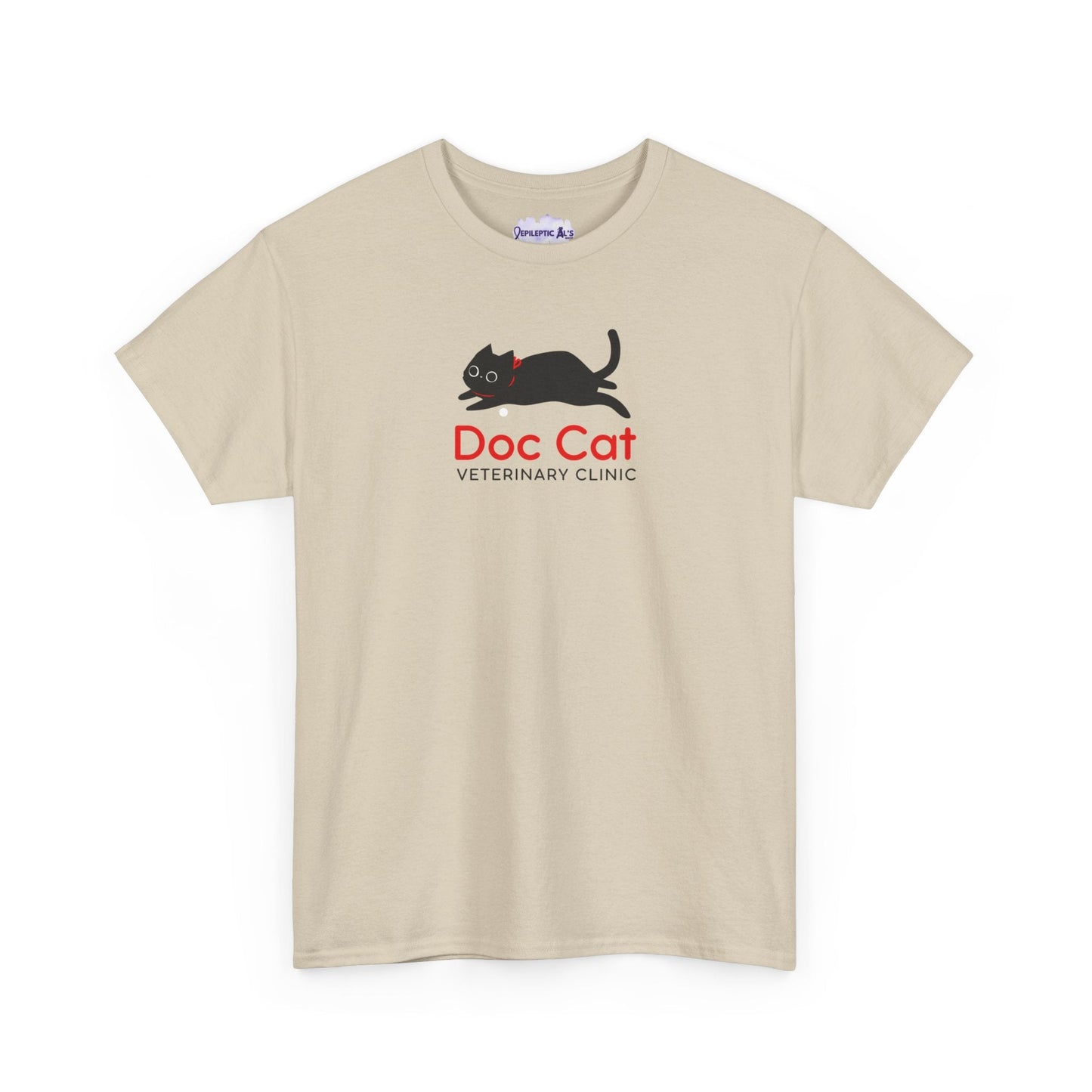 Doc Cat Unisex Heavy Cotton Tee - T - Shirt - Epileptic Al’s Shop