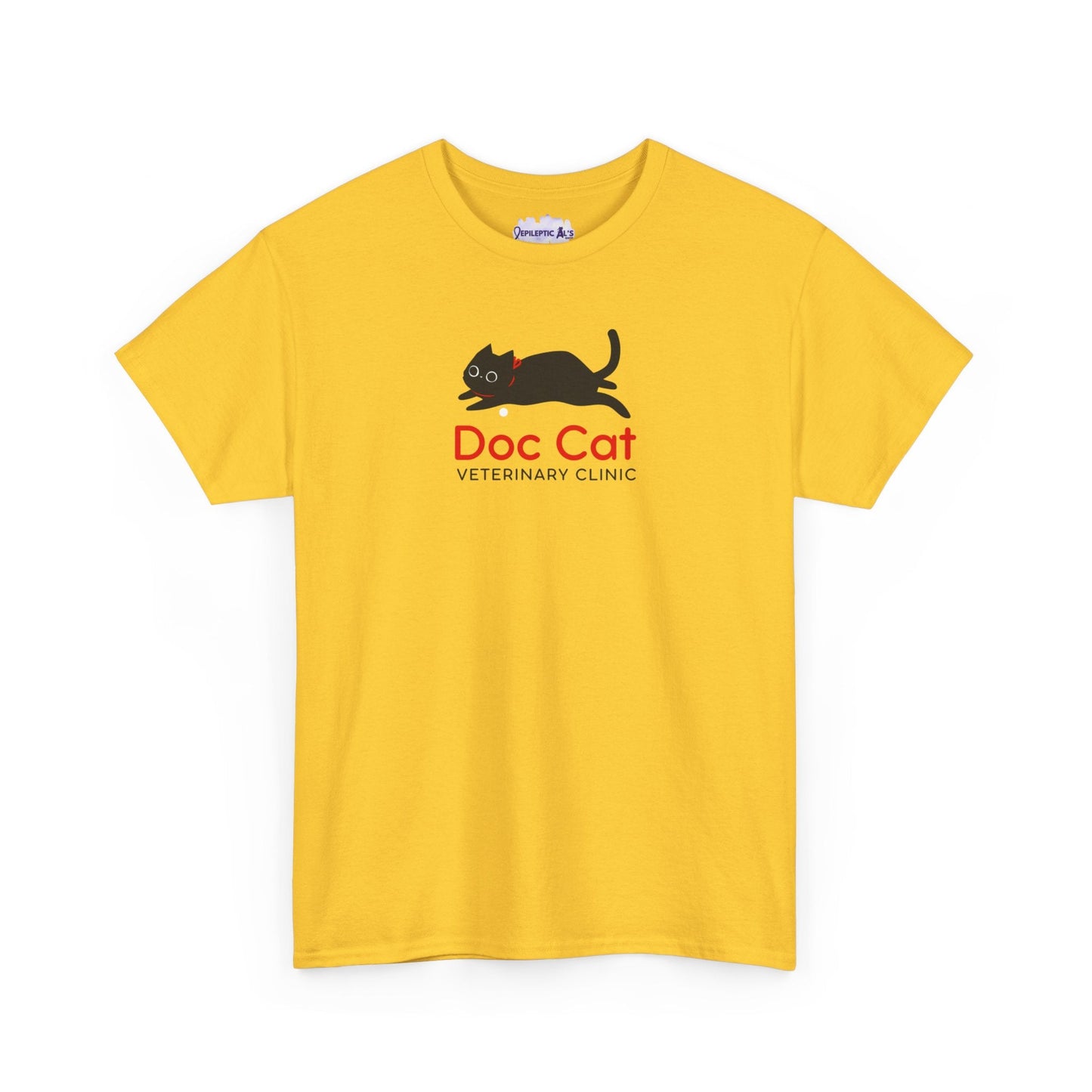 Doc Cat Unisex Heavy Cotton Tee - T - Shirt - Epileptic Al’s Shop