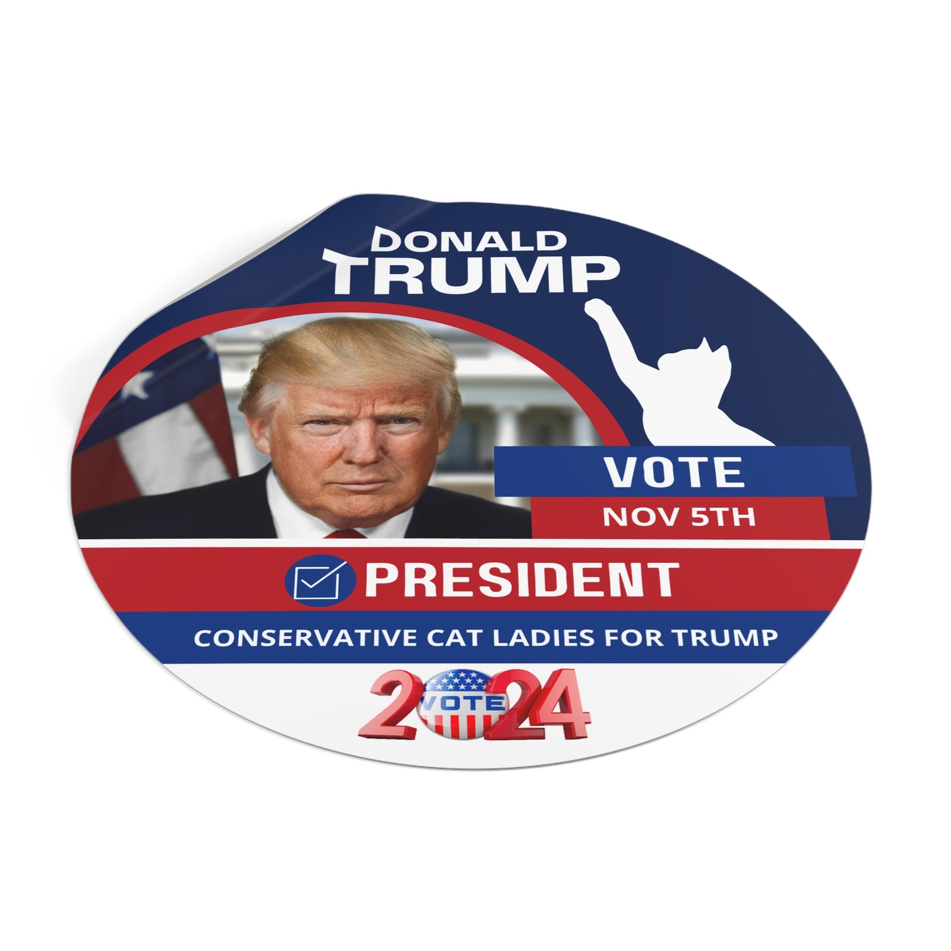 Donald Trump for President Round Vinyl Stickers - Paper products - EpiAl's Shop