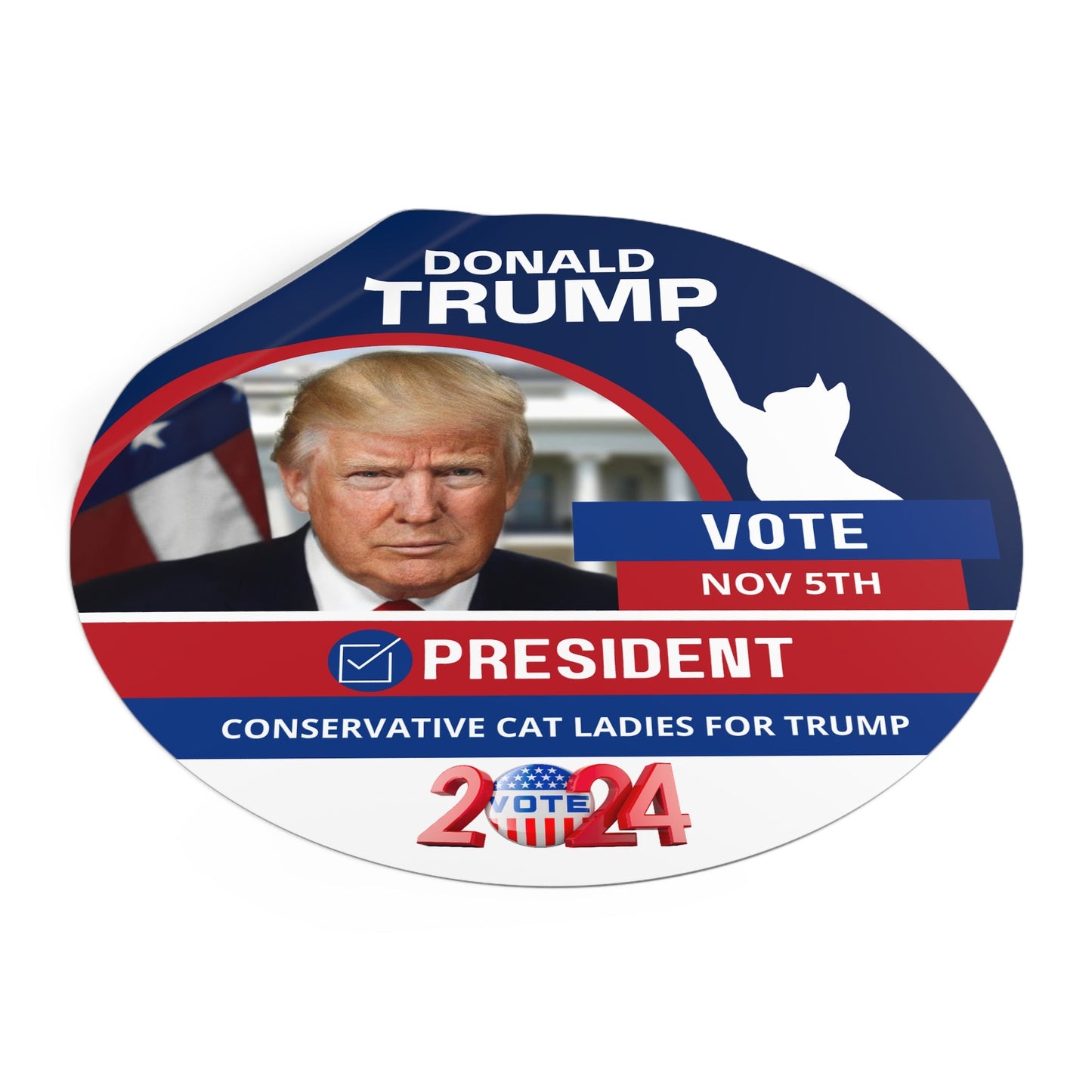 Donald Trump for President Round Vinyl Stickers - Paper products - EpiAl's Shop