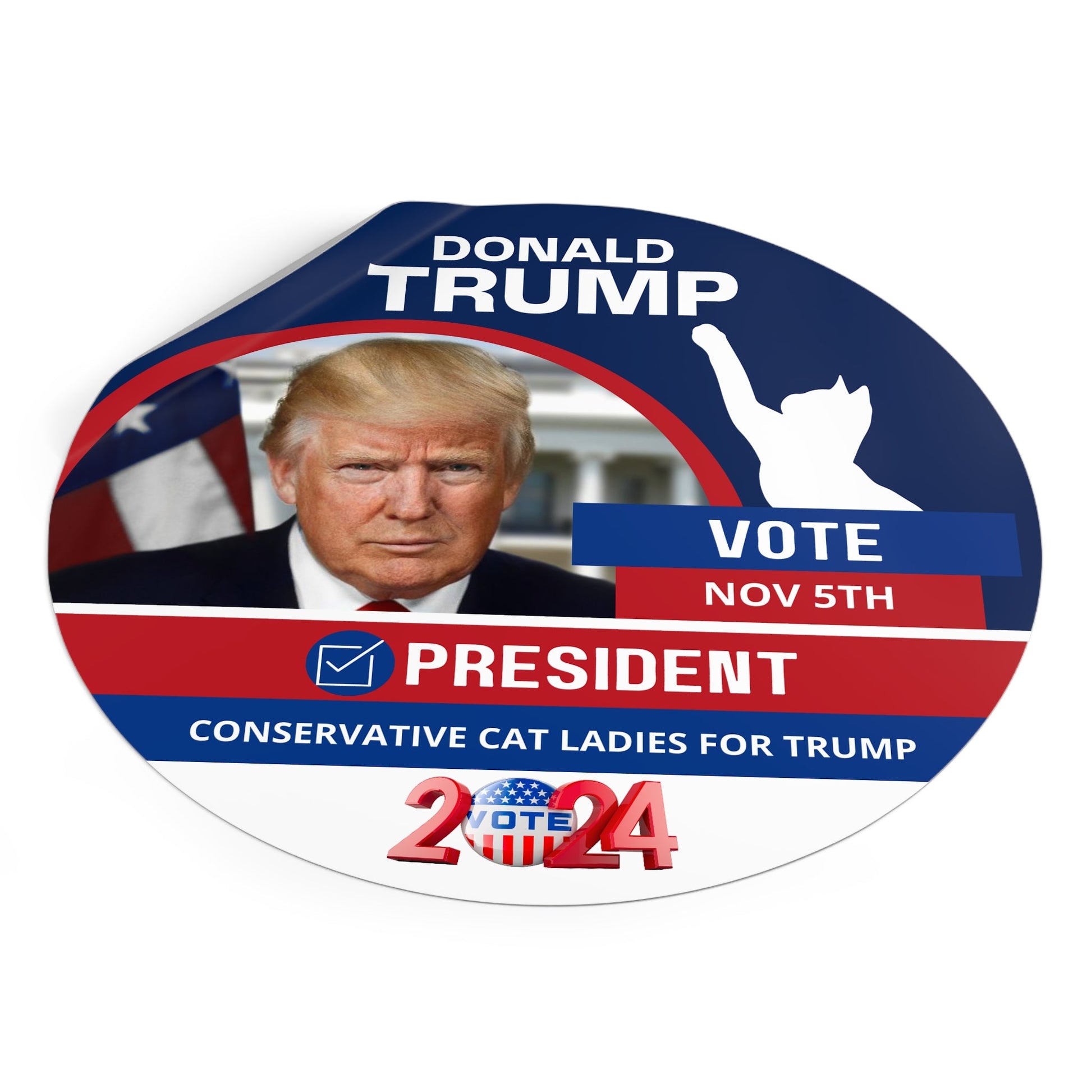 Donald Trump for President Round Vinyl Stickers - Paper products - EpiAl's Shop