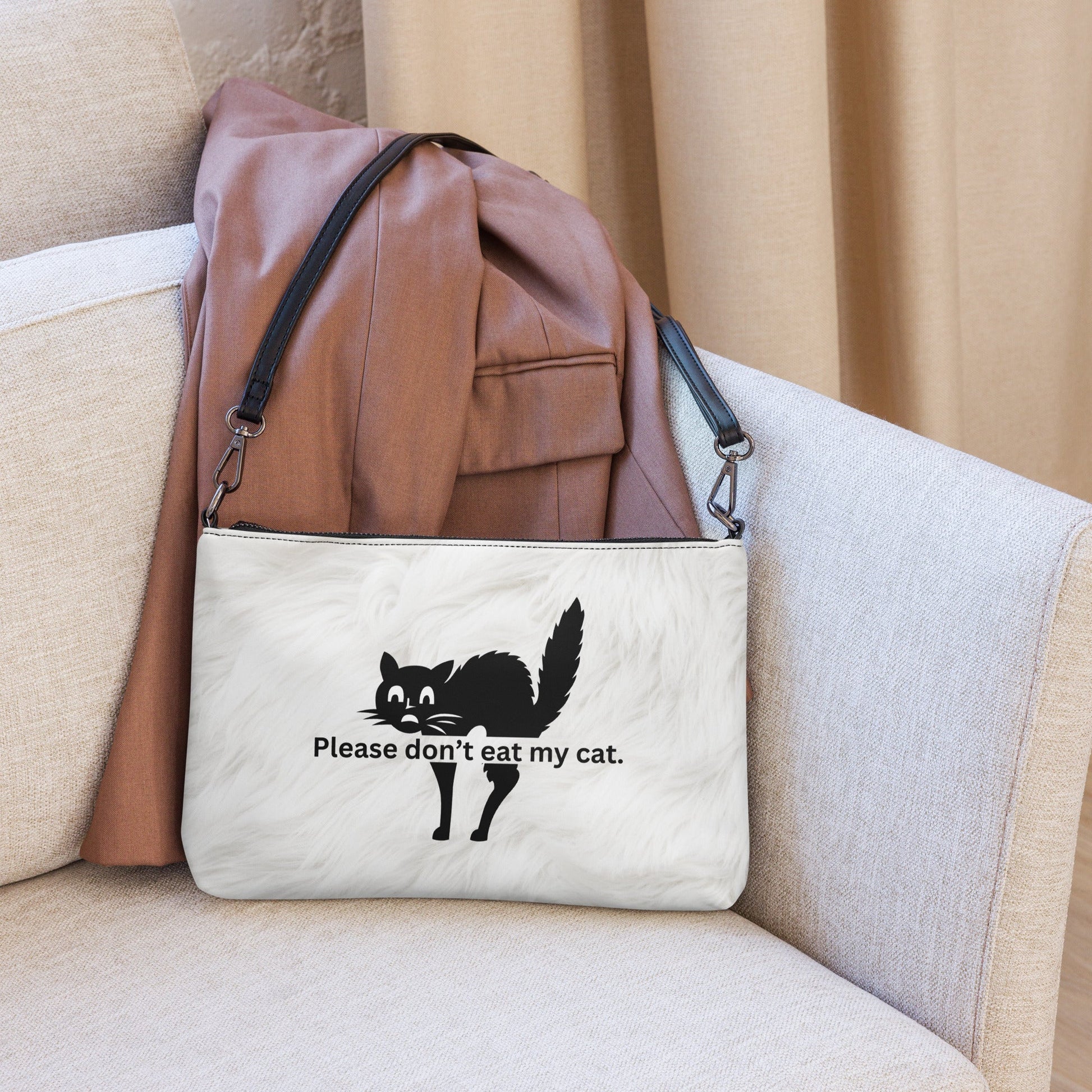 Don't Eat My Cat Crossbody Bag - handbag - EpiAl's Shop