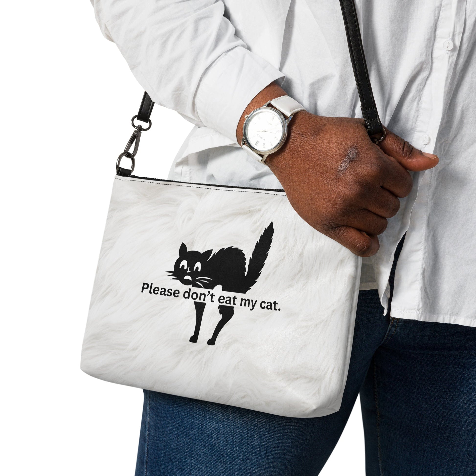 Don't Eat My Cat Crossbody Bag - handbag - EpiAl's Shop