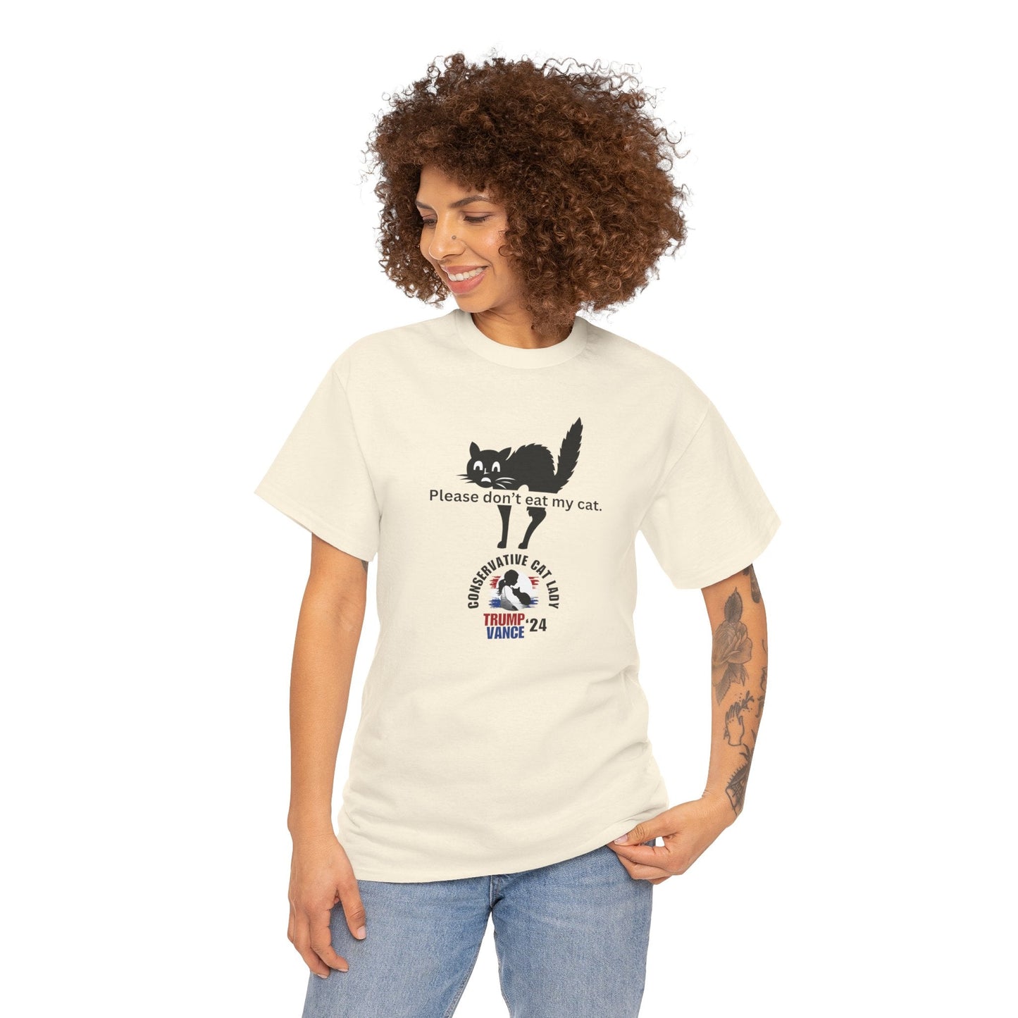 Don't Eat My Cat Trump 24 Unisex Heavy Cotton Tee - T-Shirt - EpiAl's Shop