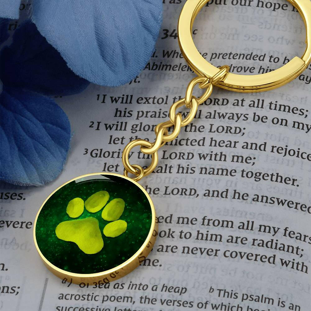 Dreamy Green Paw Keychain - Jewelry - Epileptic Al’s Shop