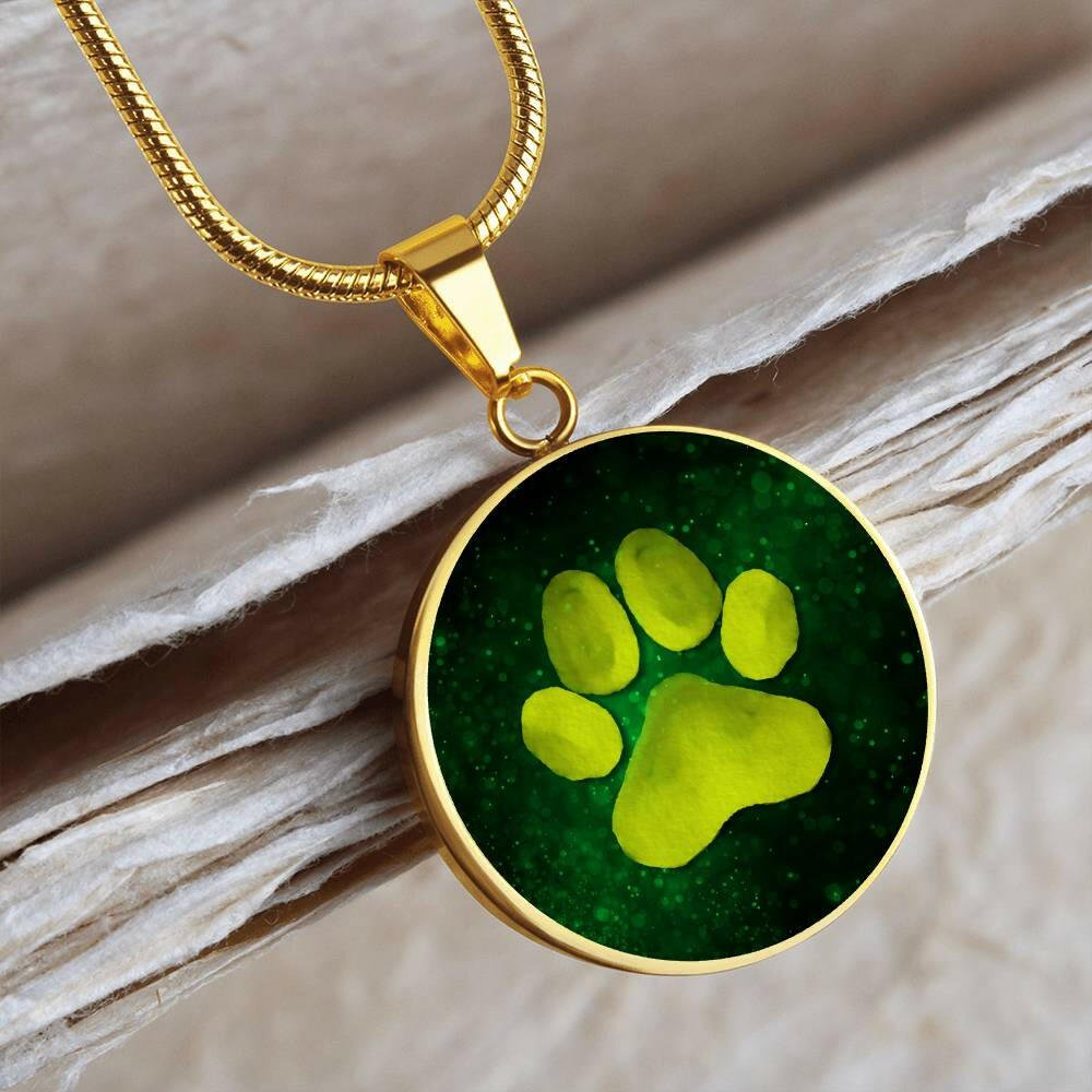 Dreamy Green Paw Necklace - Jewelry - Epileptic Al’s Shop