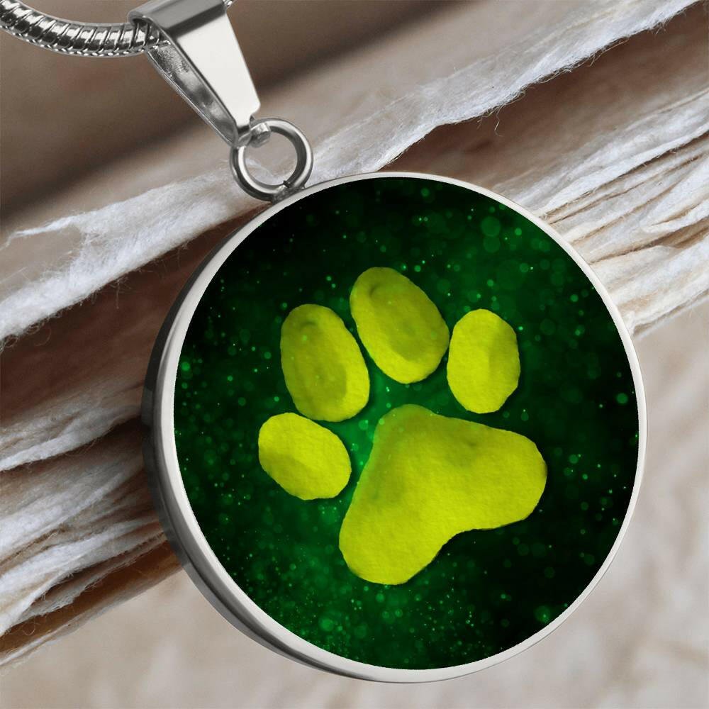 Dreamy Green Paw Necklace - Jewelry - Epileptic Al’s Shop