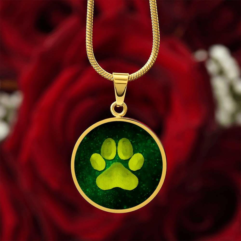 Dreamy Green Paw Necklace - Jewelry - Epileptic Al’s Shop
