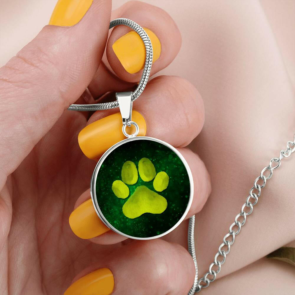 Dreamy Green Paw Necklace - Jewelry - Epileptic Al’s Shop