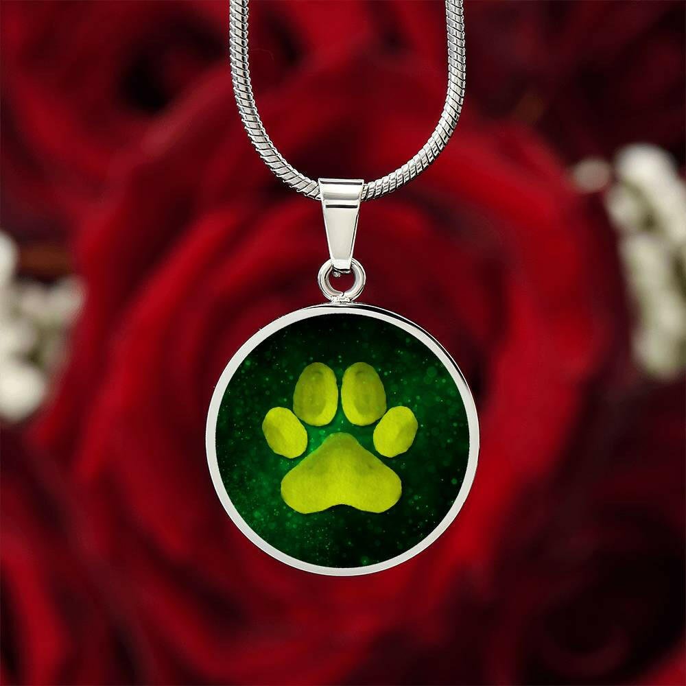 Dreamy Green Paw Necklace - Jewelry - Epileptic Al’s Shop