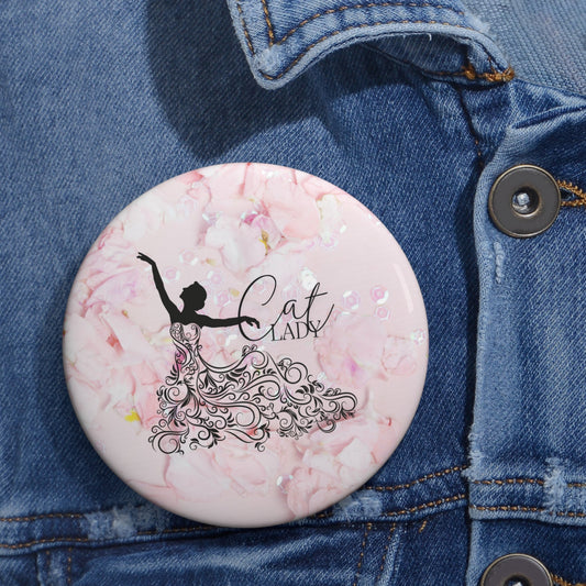 Dressy Cat Lady Pin Buttons - Accessories - EpiAl's Shop