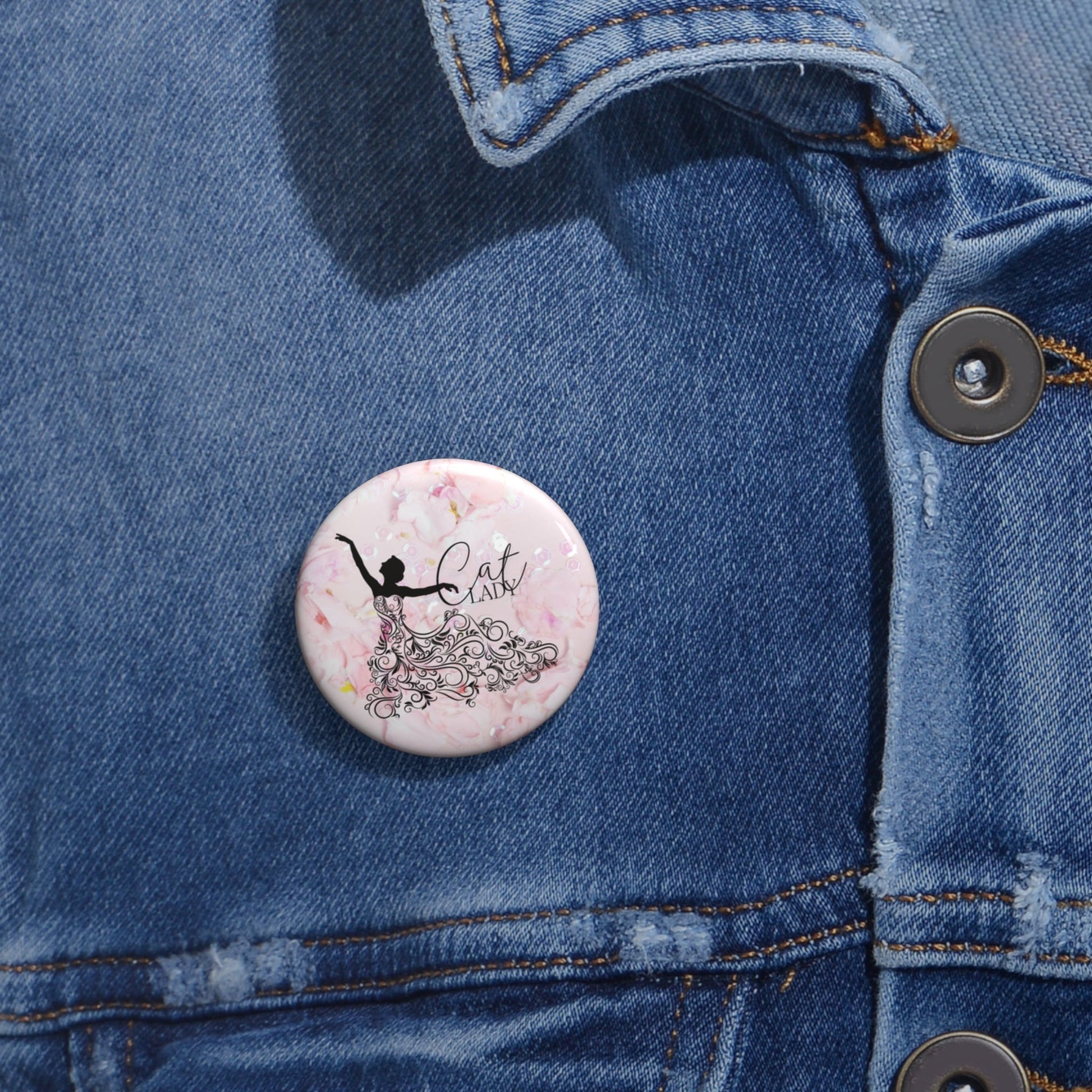 Dressy Cat Lady Pin Buttons - Accessories - EpiAl's Shop